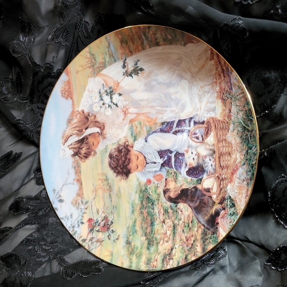 Sandra kuck delightful bundle kitty dog little limited edition plate